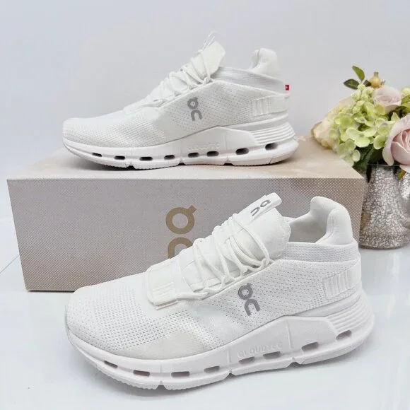 On Cloud Cloudnova Running Shoe Sneaker Undyed-White Mens Size US 8.5 - Picture 2 of 10